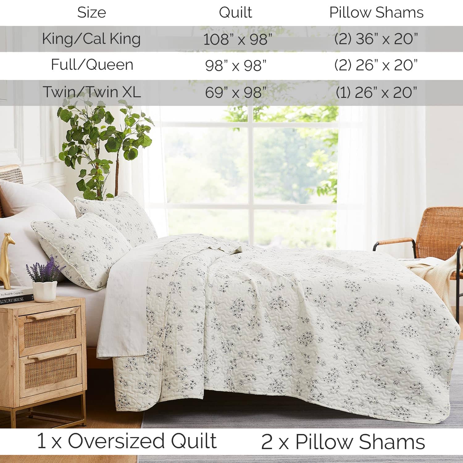 Juego de Cama de Edredón Oversized Quilt de Southshore Fine - Imagen 8
