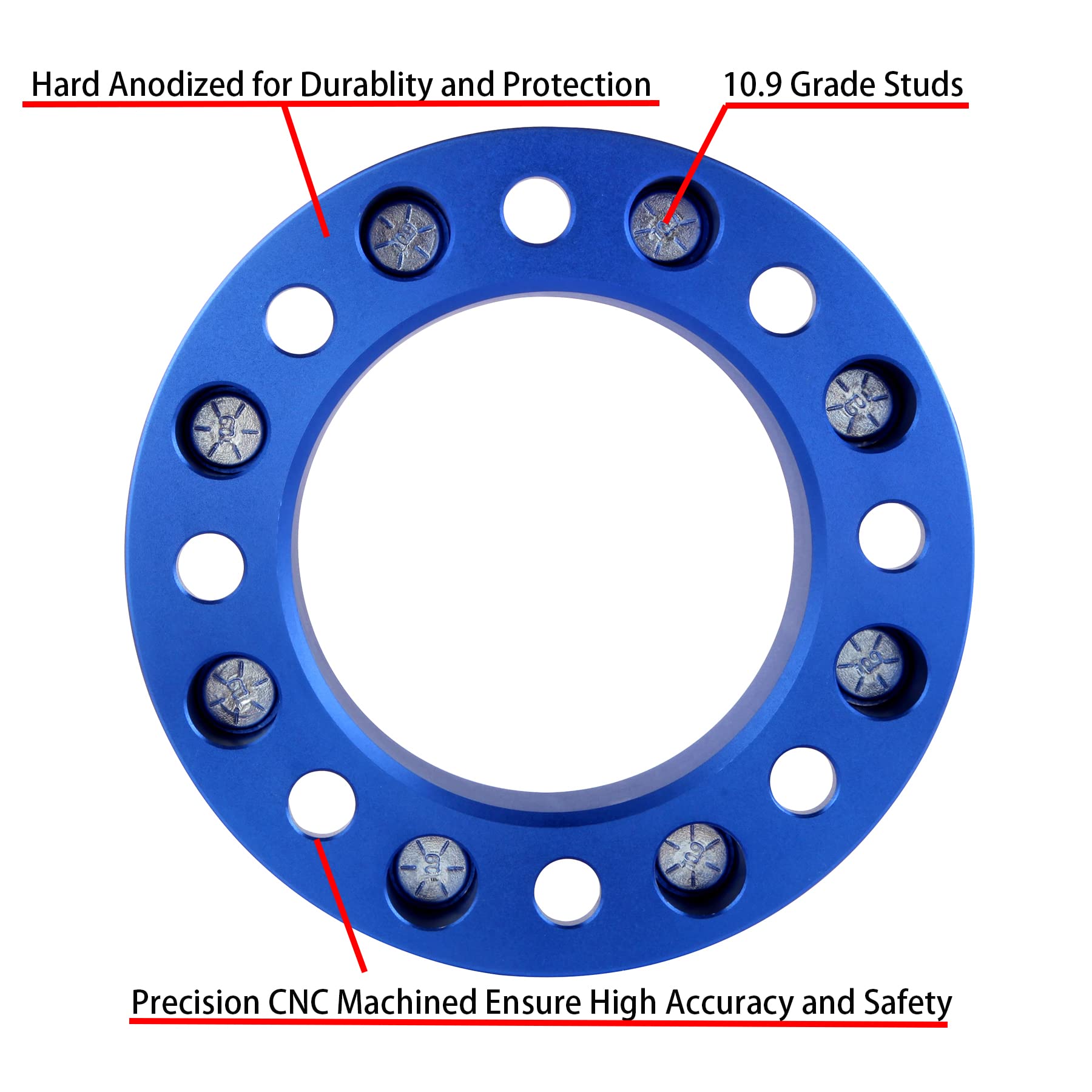 4pcs 8x6.5(165.1) Separadores de Rueda Forjada, Grosor de - Imagen 5