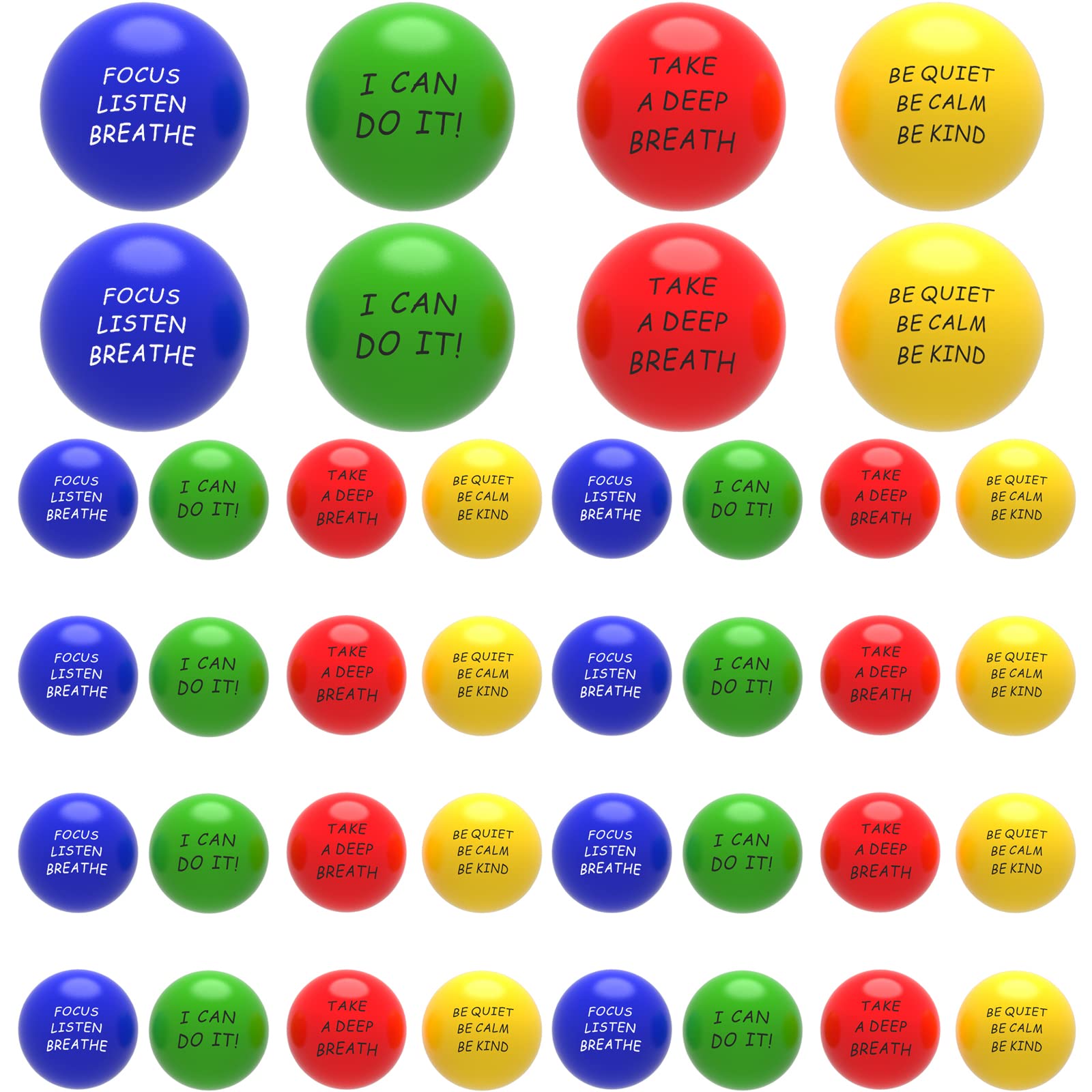 ALMAH Bolas de estrés motivacionales para niños y adultos