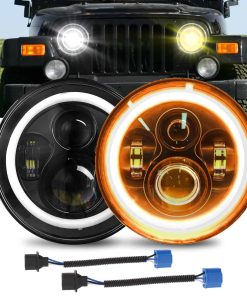 Faros LED redondos KOCASO de 7 pulgadas con anillo Halo