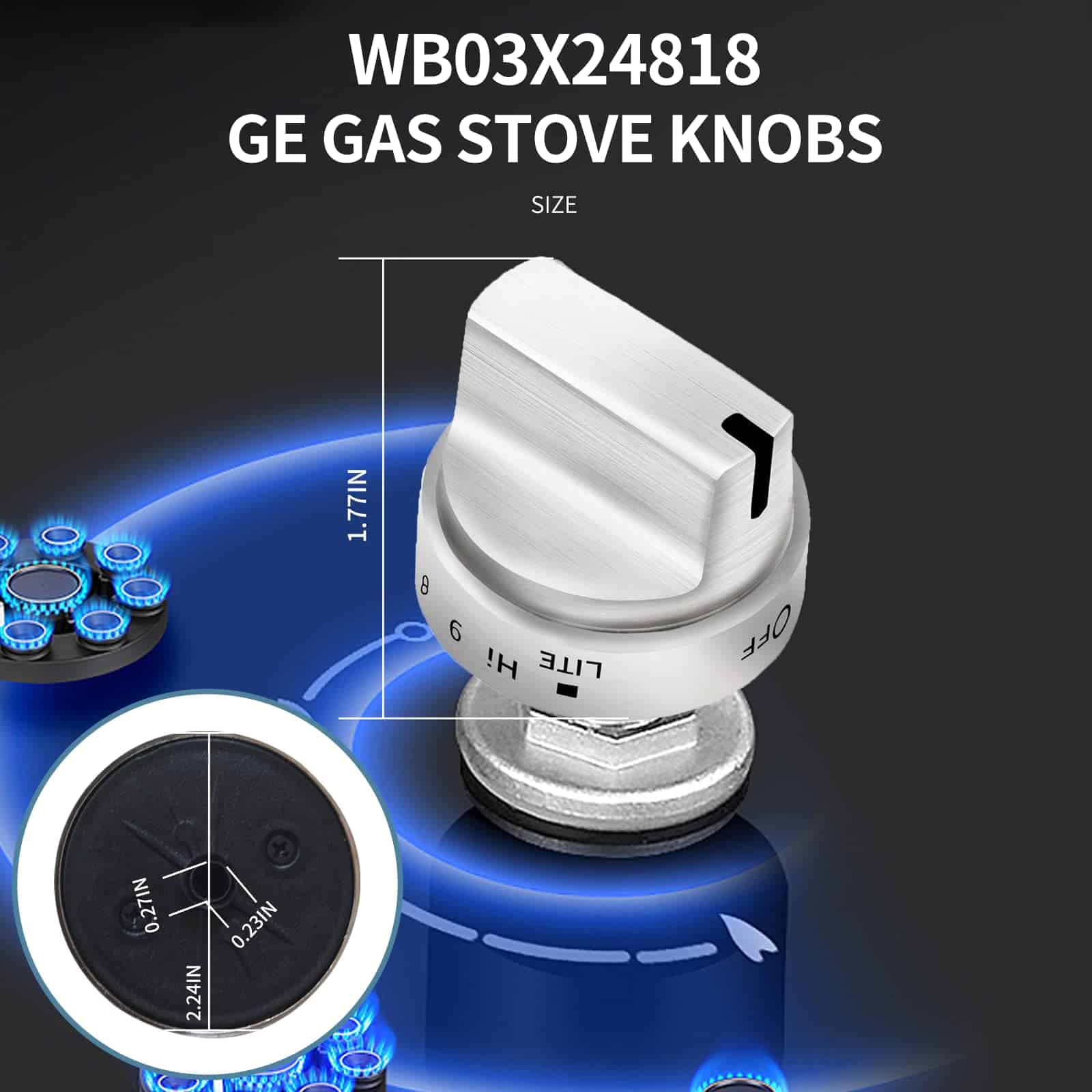 Perilla para estufa de gas GE más resistente WB03X24818 - Imagen 5