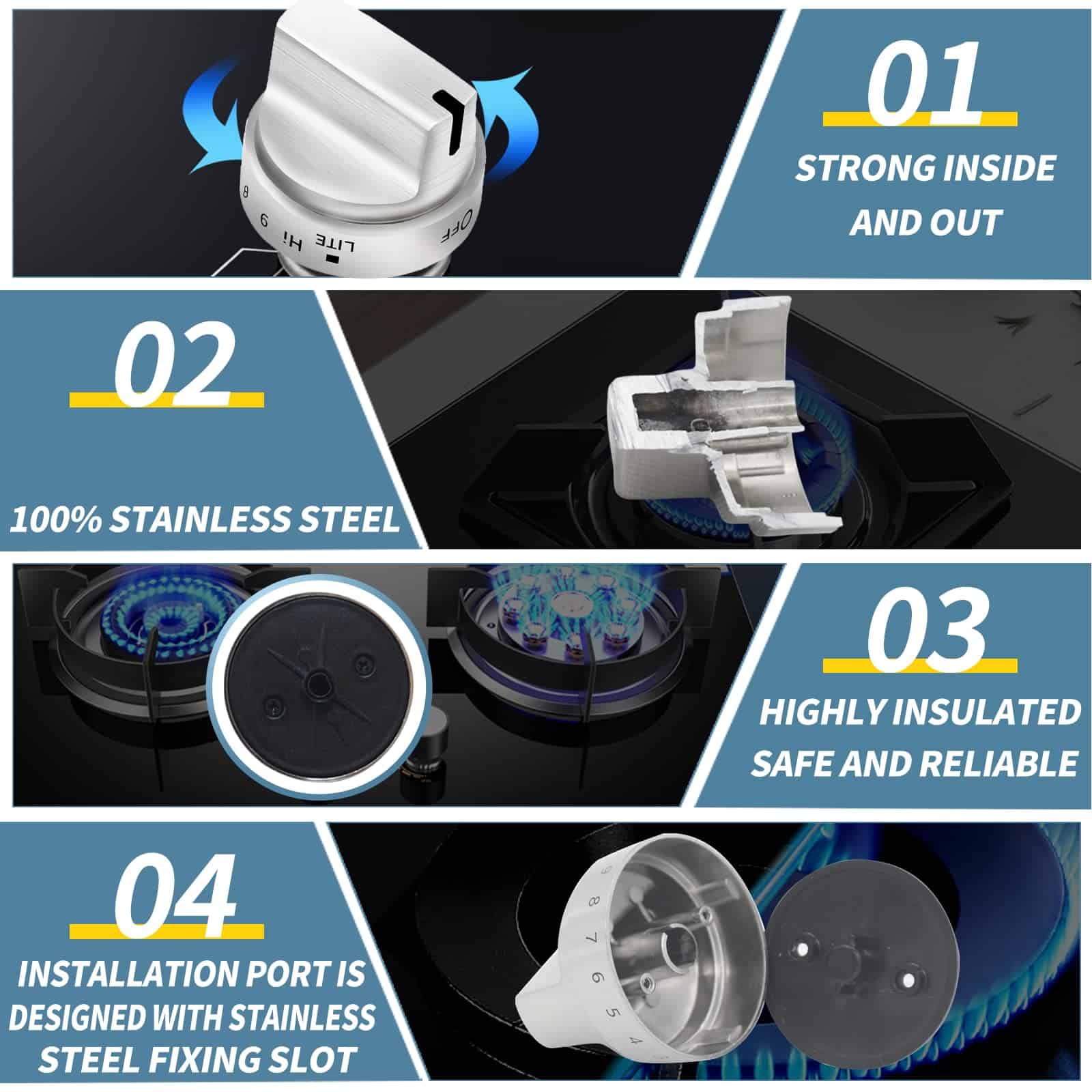 Perilla para estufa de gas GE más resistente WB03X24818 - Imagen 4
