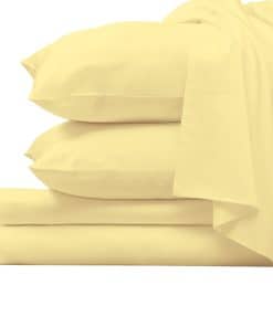 Juego de sábanas de algodón 100% de lujo Pizuna Pure