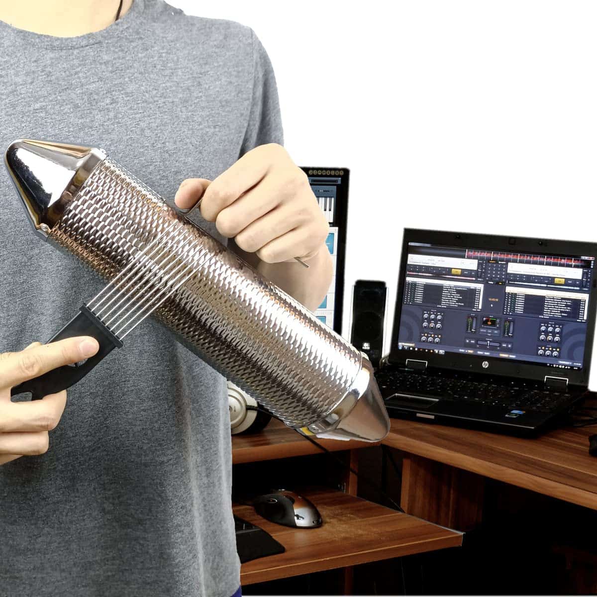 Guiró metálico LOONELO, Instrumento de percusión de acero - Imagen 7