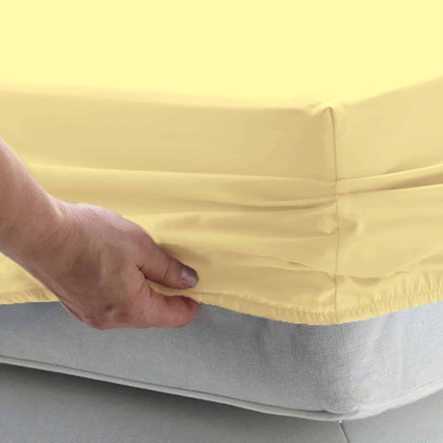 Sábana Ajustable Pizuna Pure 100% Algodón Tamaño Queen, 800