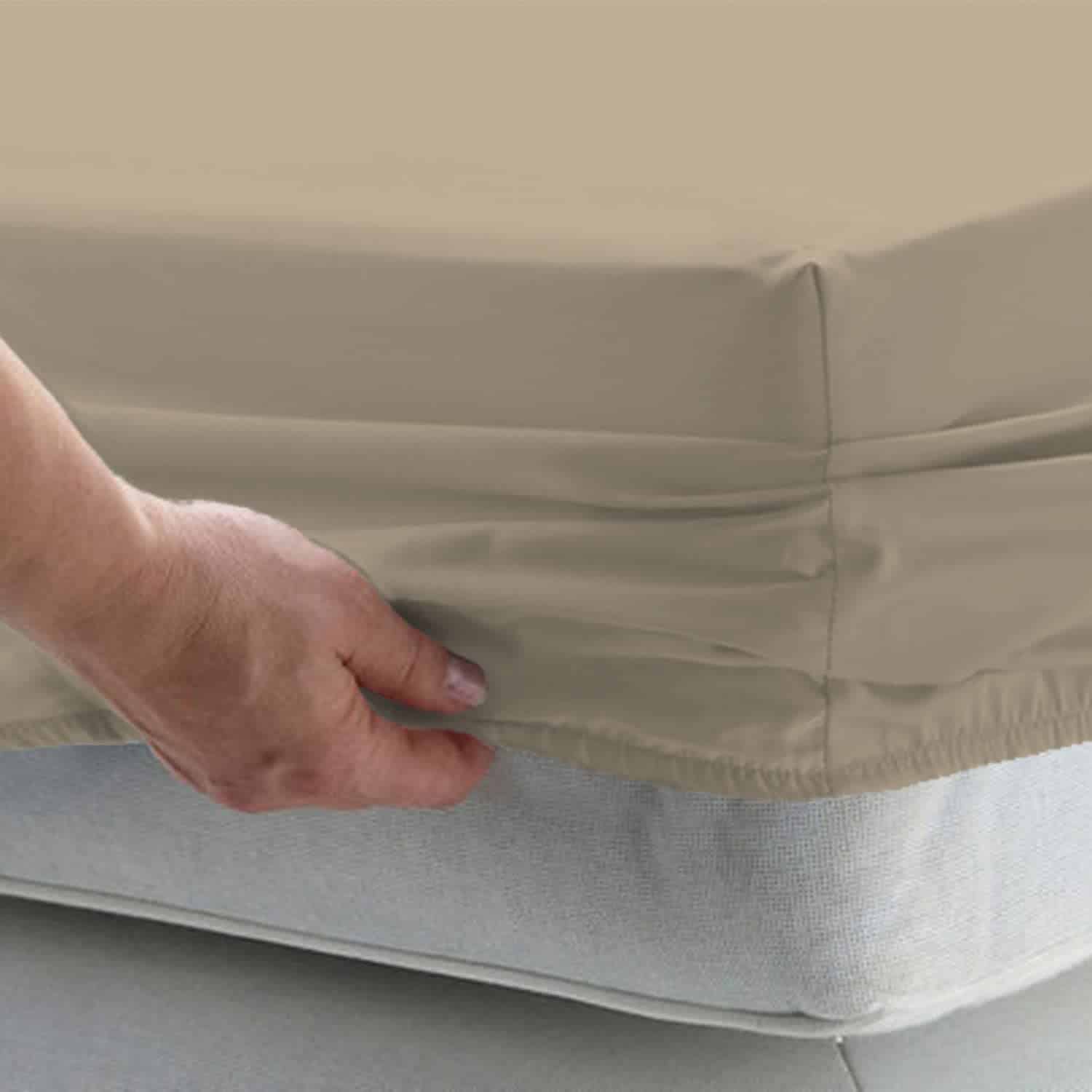 Sábana Ajustable King Pizuna 100% Algodón, 800 Hilos,