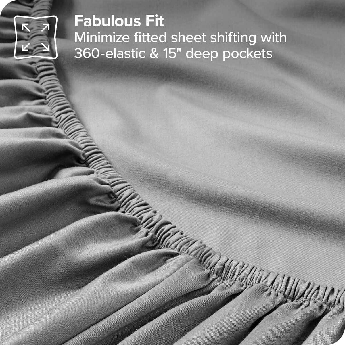 Juego de sábanas 100% algodón orgánico Bare Home Twin XL - - Imagen 8