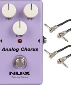 Pedal de Efecto Chorus Analógico NUX con 2 Cables de Parche