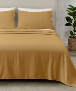 Juego de sábanas de franela Great Bay Home tamaño -Marigold