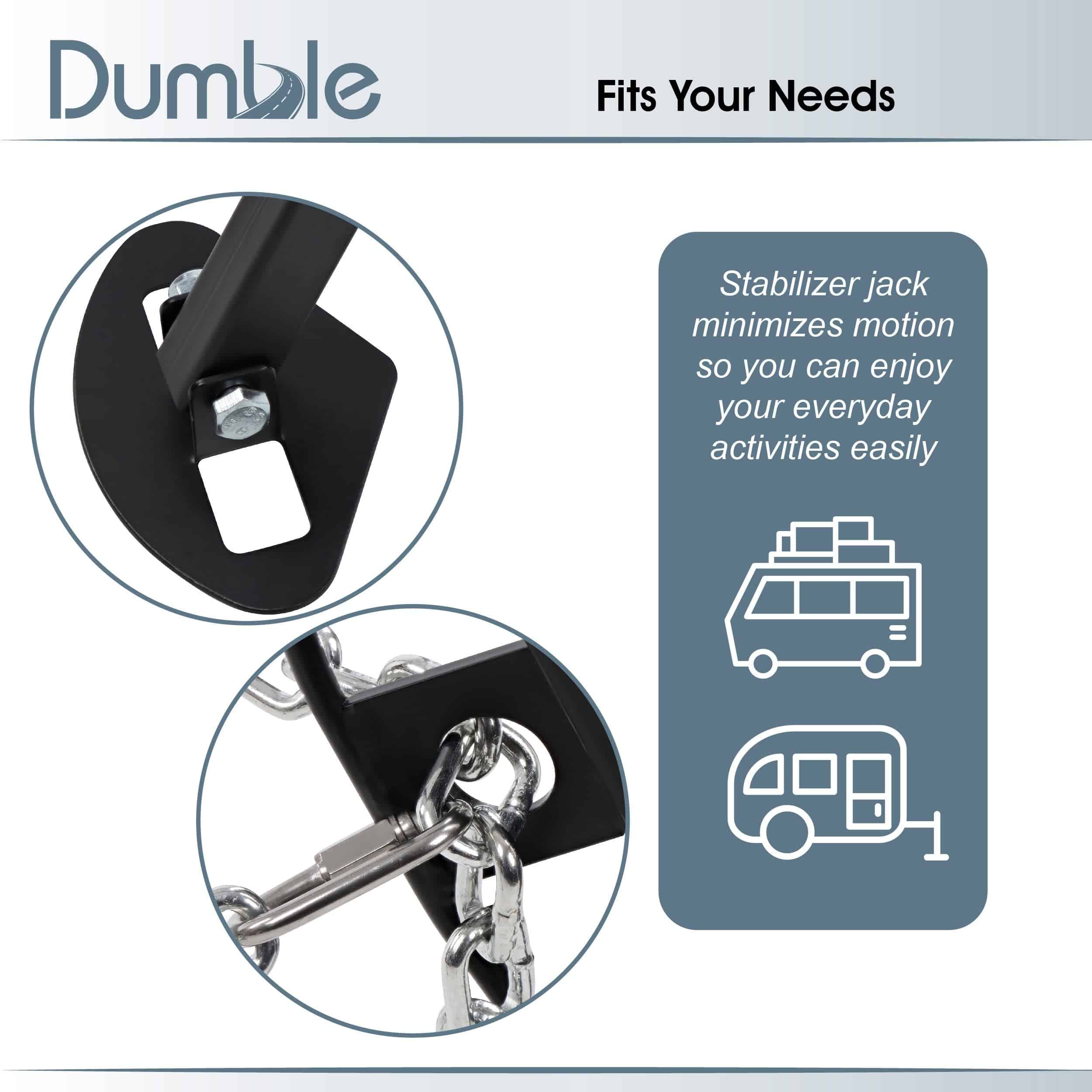 Estabilizador de Trípode de Quinta Rueda para Remolque - Imagen 4