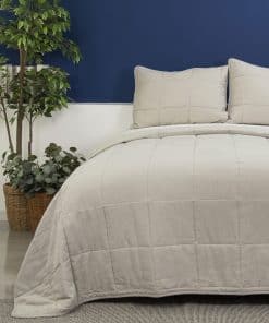 Juego de Edredón de Mezcla de Lino Stone Washed con