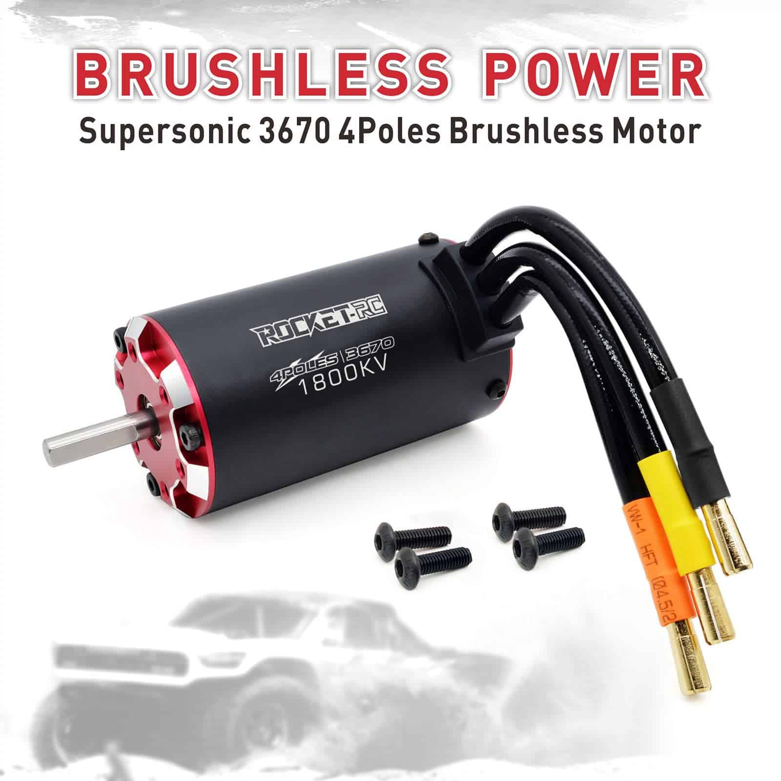 Motor Brushless Supersonic 3670 1800KV Impermeable con - Imagen 7
