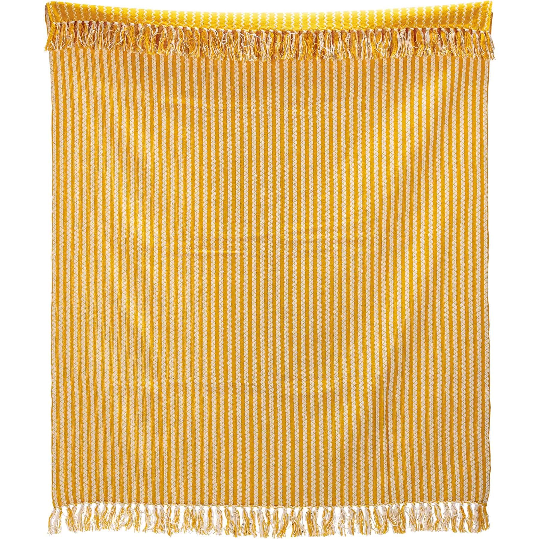 Cobija Decorativa de Rayas Amarillas Primitives by Kathy - Imagen 5
