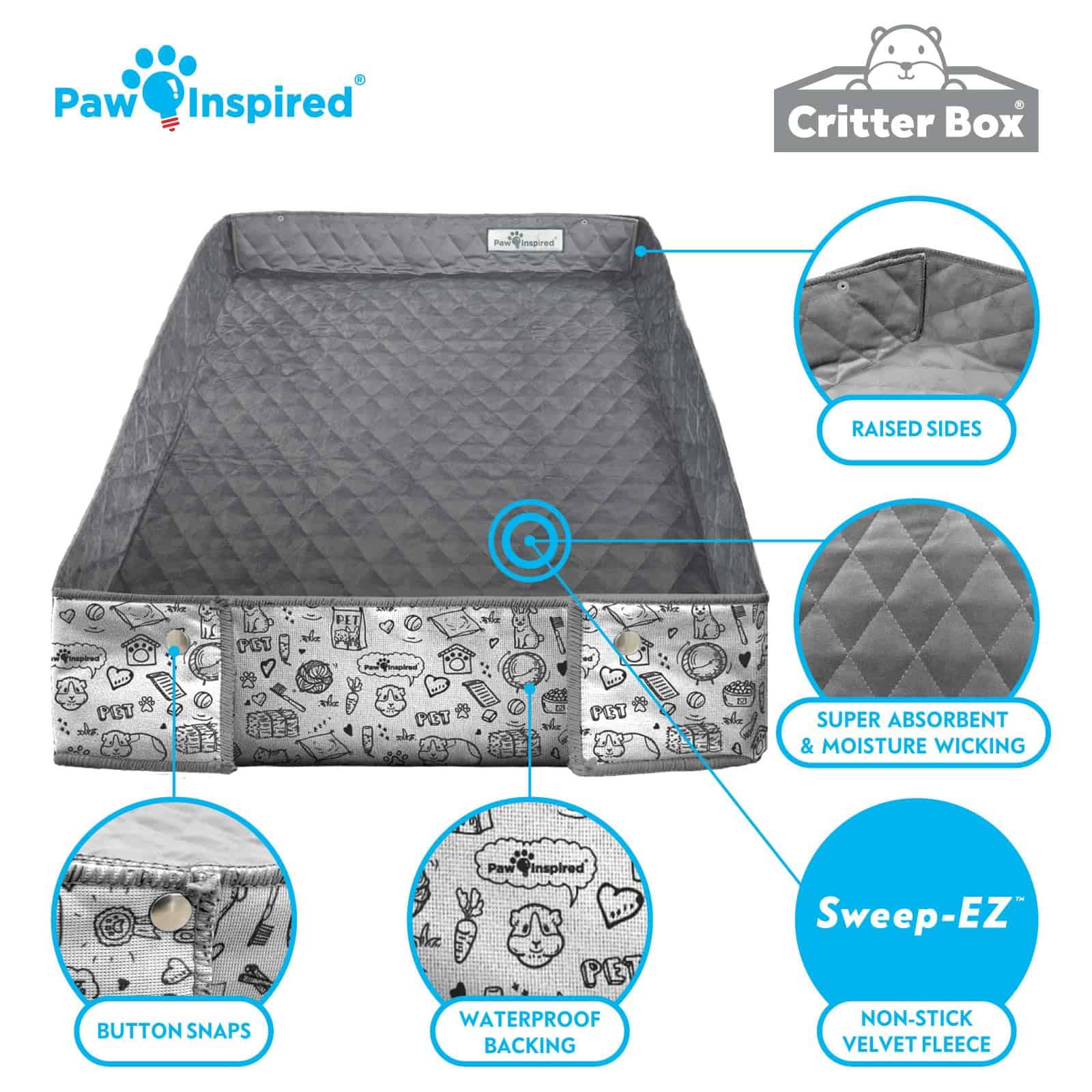 Paw Inspired Critter Box | Forro de jaula lavable para - Imagen 7