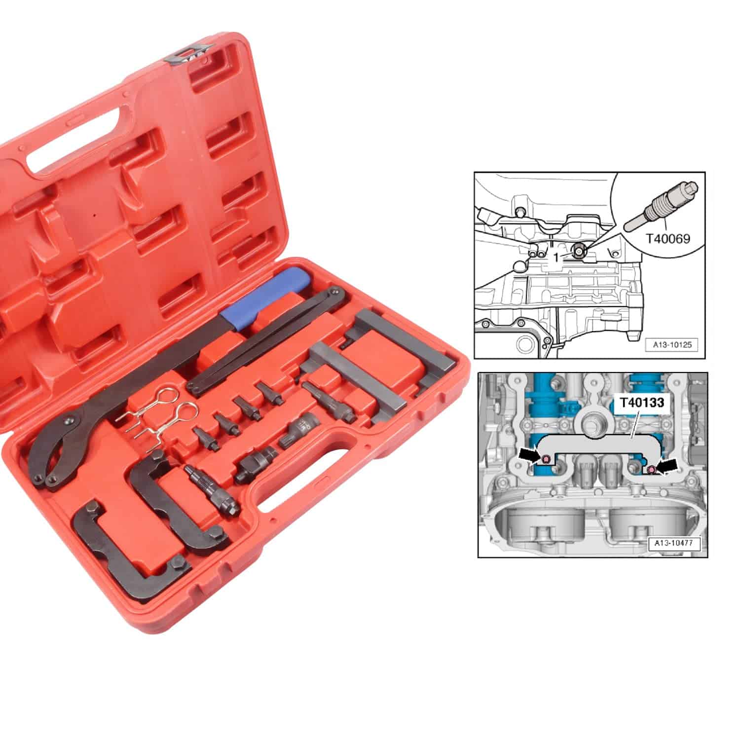 UTMALL Juego de Herramientas de Cadena de Tiempo del Motor, - Imagen 4