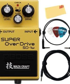 Boss SD-1W Waza Craft Super Overdrive Bundle con Cable de