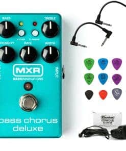 Pedal MXR Bass Chorus Deluxe Briskdrop MXR M83 con 2 cables