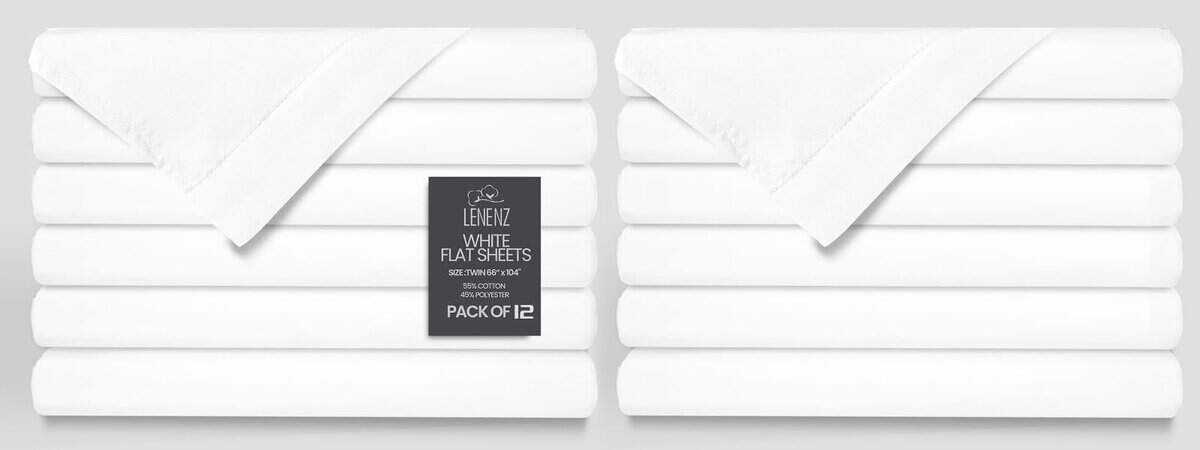 Lenenz Sábanas de Cama de Hospital 66" x 104" - Sábanas