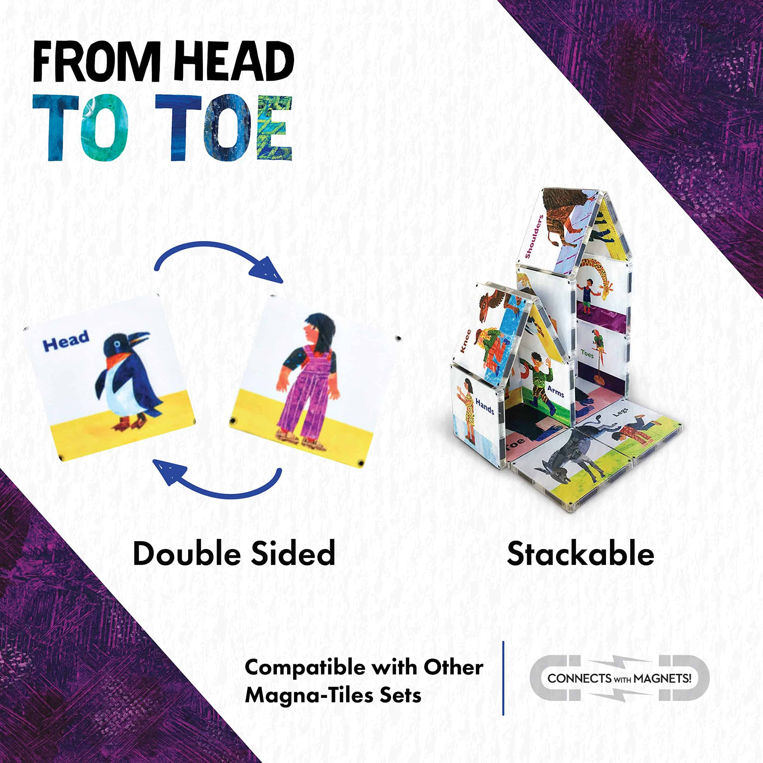 Set de Magna-Tiles CreateOn de Pies a Cabeza Eric Carle (La - Imagen 5