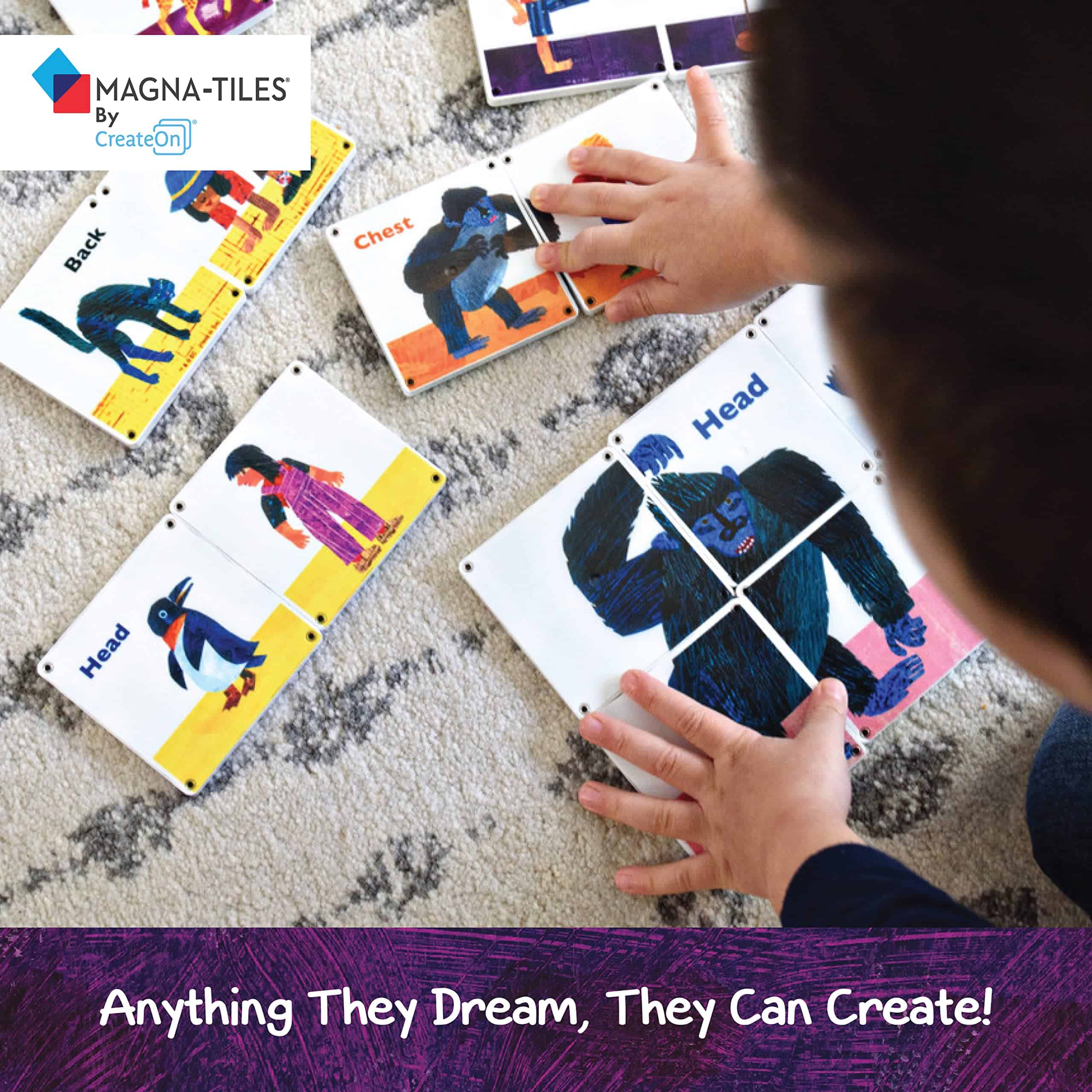 Set de Magna-Tiles CreateOn de Pies a Cabeza Eric Carle (La - Imagen 3