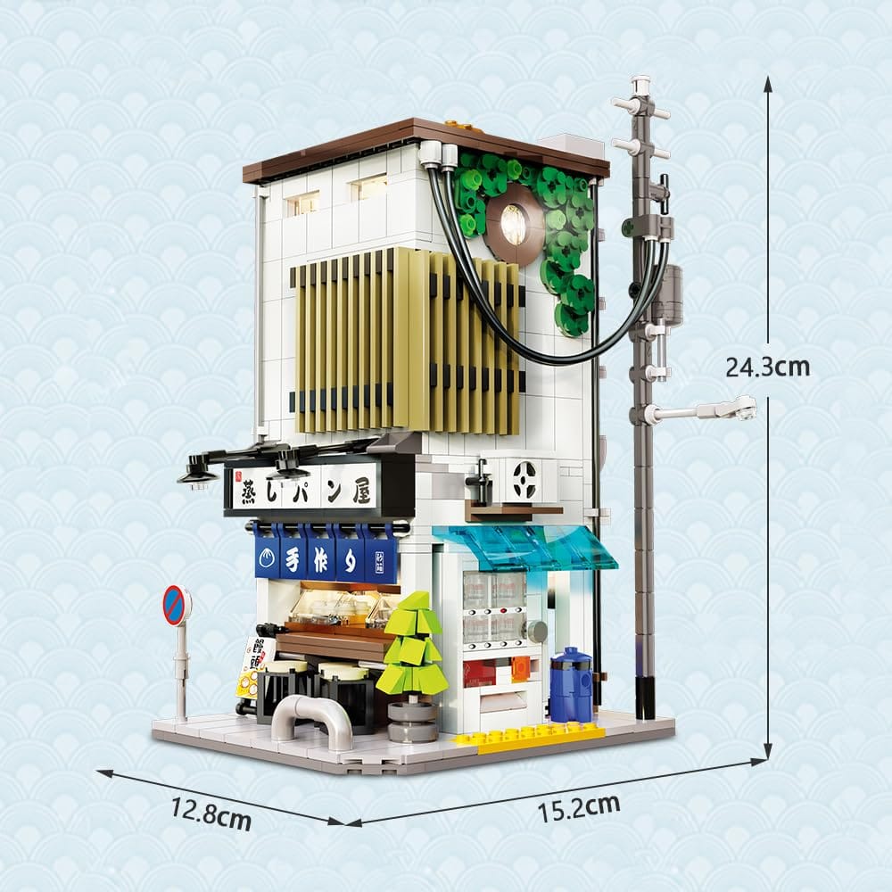 MISINI C66006W Casa de Bollos Japonesa con Juego de Luces, - Imagen 10