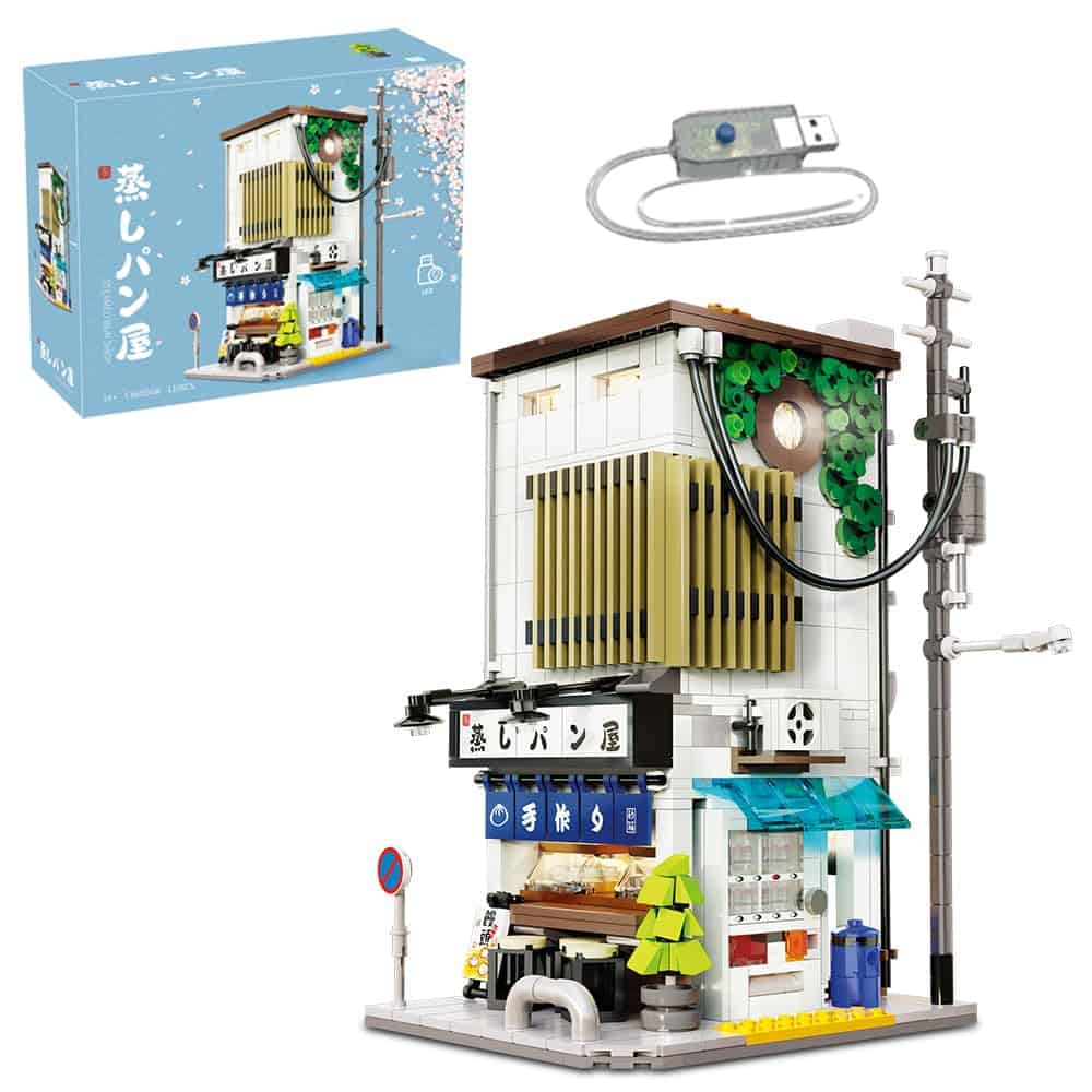 MISINI C66006W Casa de Bollos Japonesa con Juego de Luces,