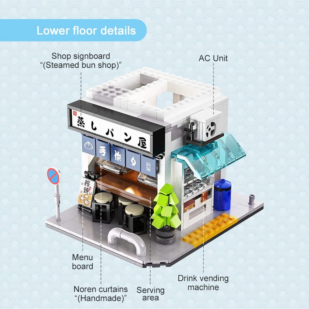 MISINI C66006W Casa de Bollos Japonesa con Juego de Luces, - Imagen 7