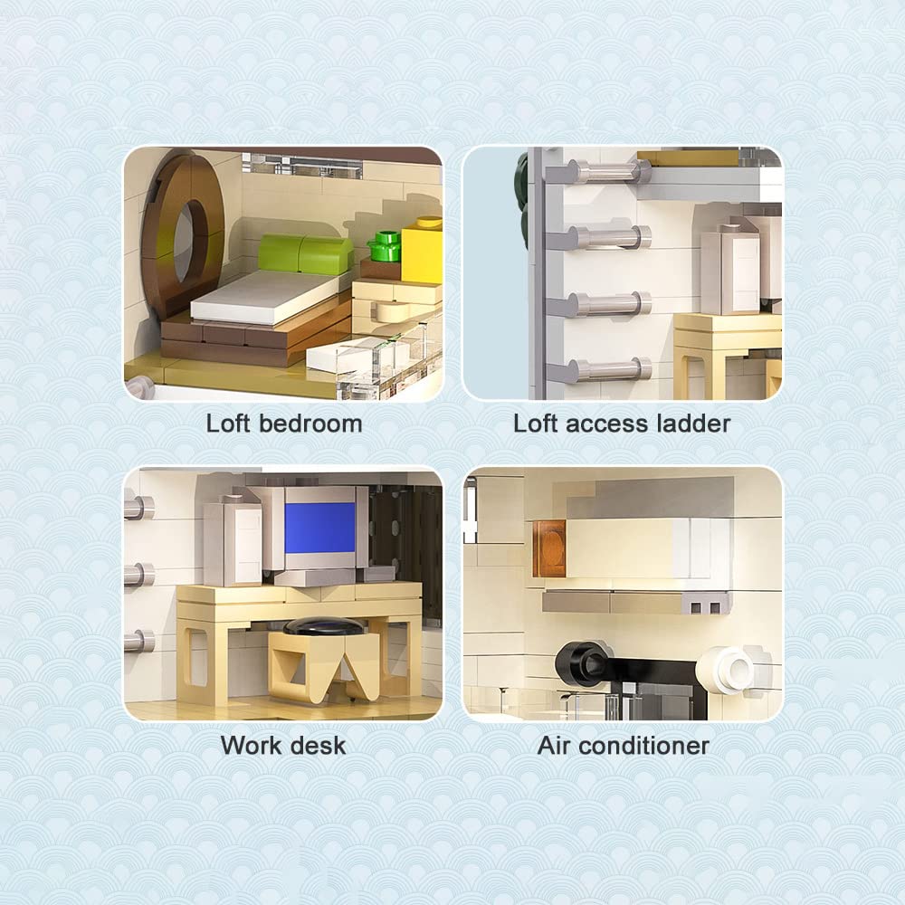 MISINI C66006W Casa de Bollos Japonesa con Juego de Luces, - Imagen 9