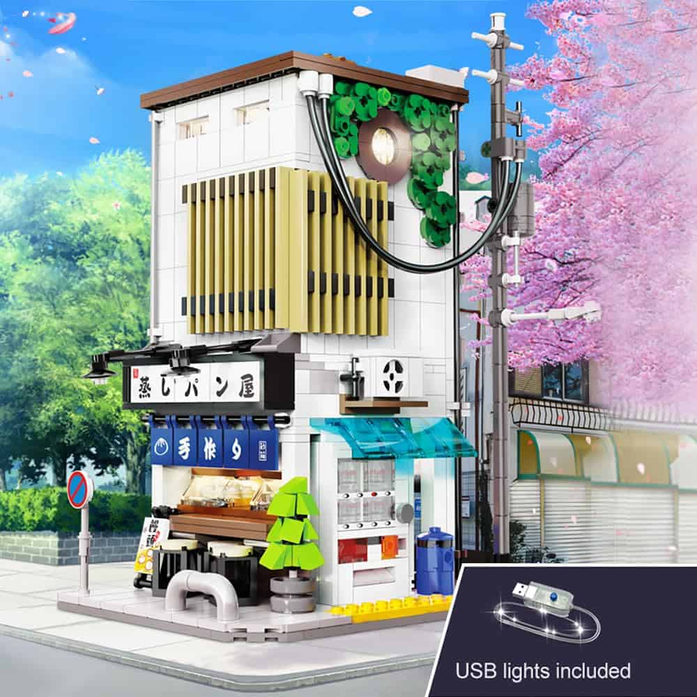 MISINI C66006W Casa de Bollos Japonesa con Juego de Luces, - Imagen 3