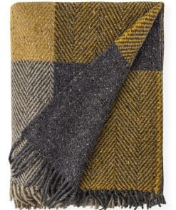 Cobertor de Lana Pura Avoca Heavy Herringbone - Peat -