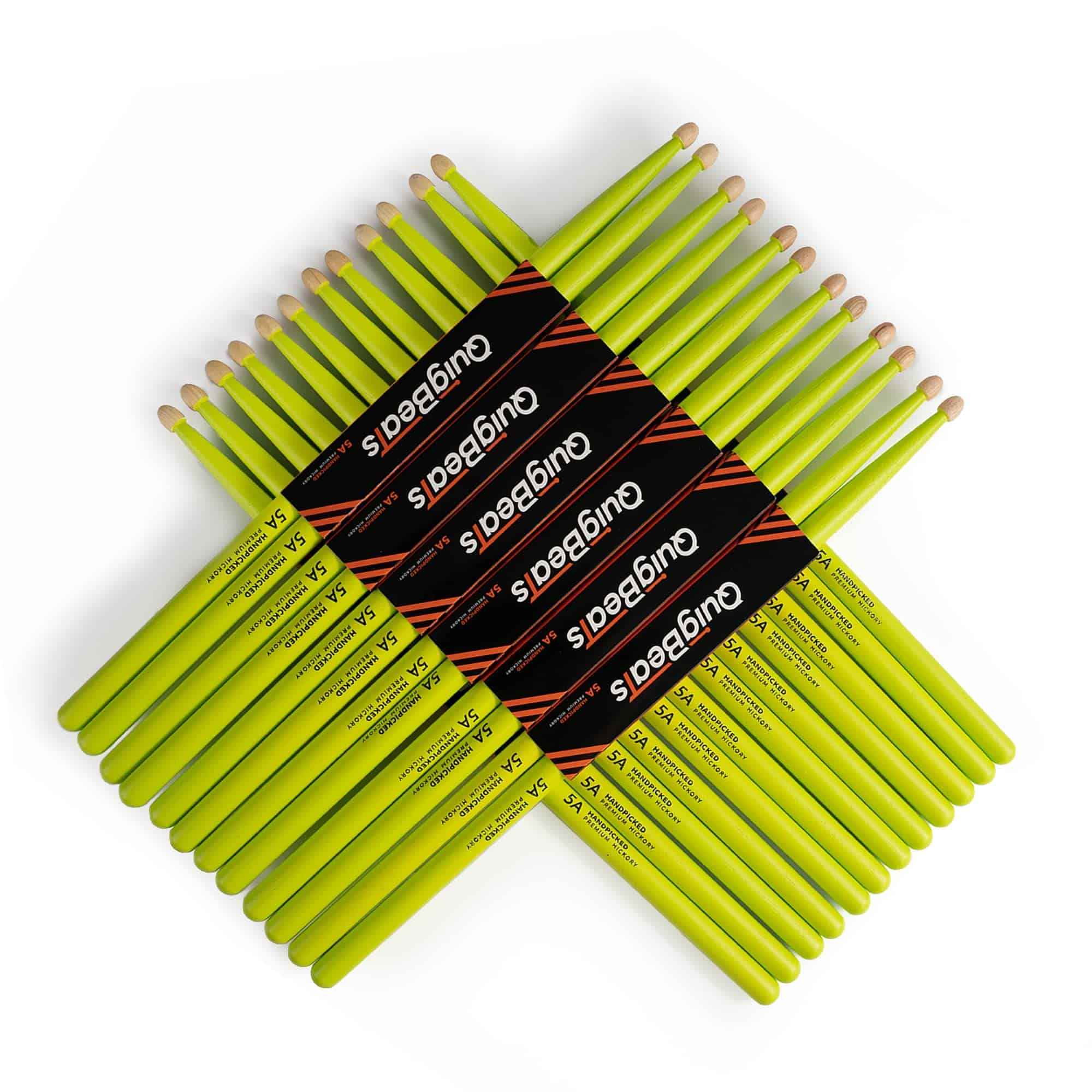Baquetas QuigBeats, Baquetas de Hickory 5A, Baquetas para